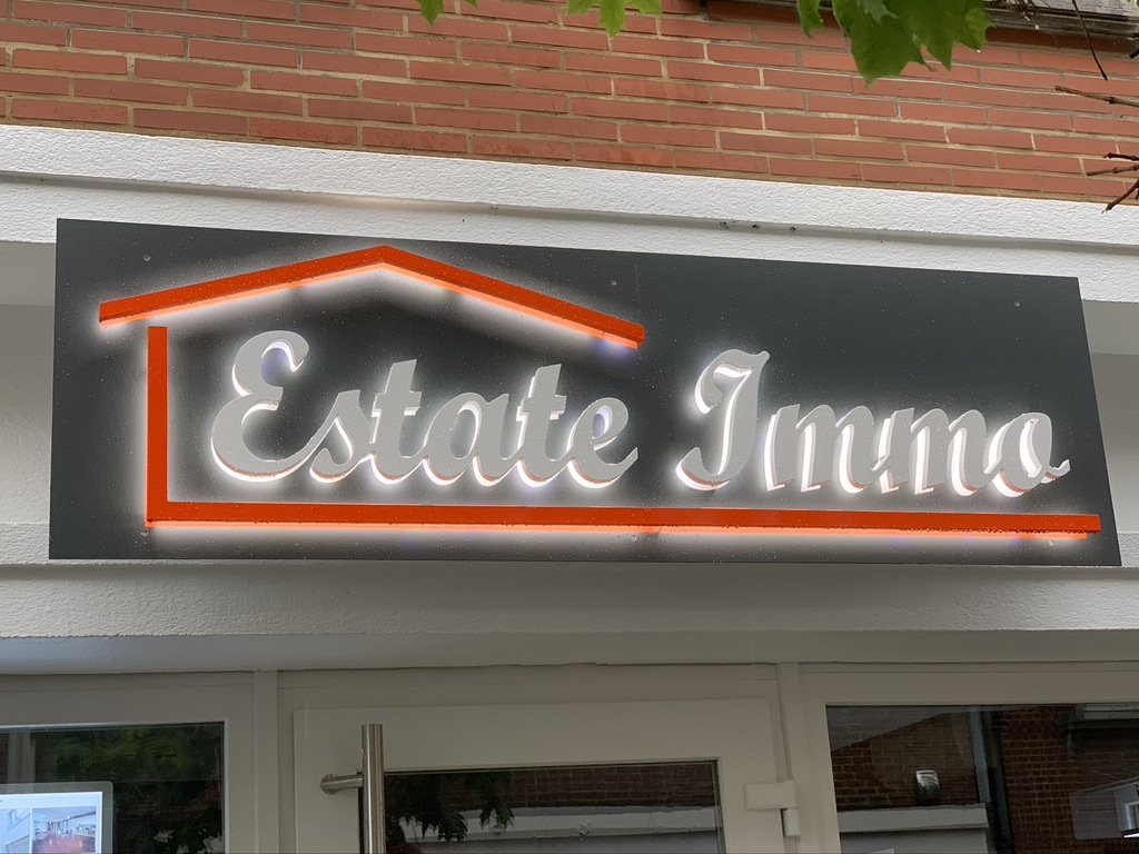 Signalétique extérieure en relief Estate Immo